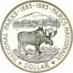 Canada 1 Dollar 1985 100th Anniversary of the National Parks