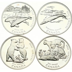 Canada 50 Cents 1996 & 1998 Lot of 4 Coins