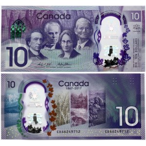 Canada 10 Dollars 2017 150 Years of Confederation Banknote