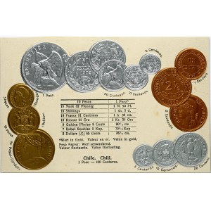 Chile Post Card ND (20th Century) Examples of Coins