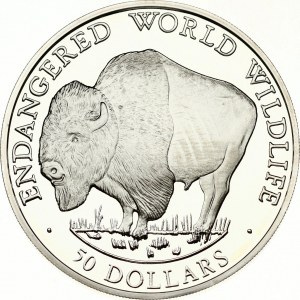 Cook Islands 50 Dollars 1990 Buffalo
