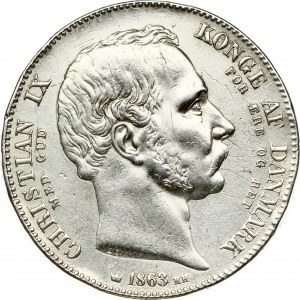 Denmark 2 Rigsdaler 1863