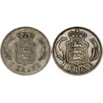Denmark 1 Krone 1892 & 1898 Lot of 2 Coins