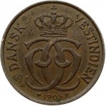 Danish West Indies ½ Cent / 2½ Bit 1905