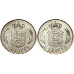 Denmark 2 Kroner 1915 & 1916 Lot of 2 Coins
