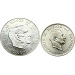 Denmark 2 Kroner 1958 & 10 Kroner 1972 Lot of 2 Coins