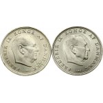 Denmark 10 Kroner 1967 Wedding of Princess Margrethe & 10 Kroner 1968 Wedding of Princess Benedikte Lot of 2 Coins