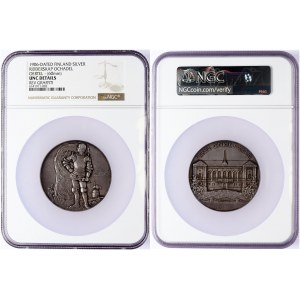 Finland Silver Medal 1906 Government building NGC UNC DETAILS