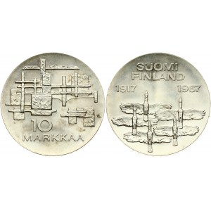 Finland 10 Markkaa 1967 S-H Independence