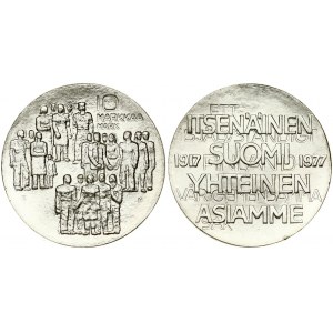 Finland 10 Markkaa 1977 H Independence