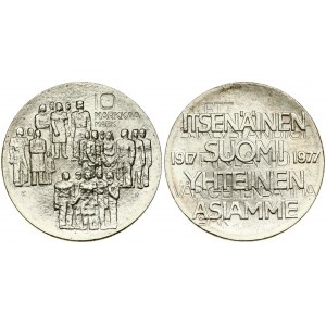 Finland 10 Markkaa 1977 H Independence