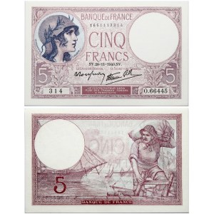 France 5 Francs 1940 Banknote