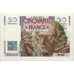 France 50 Francs 1947 Banknote