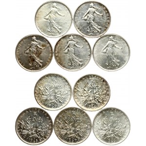 France 5 Francs (1964-1969) Lot of 5 Coins