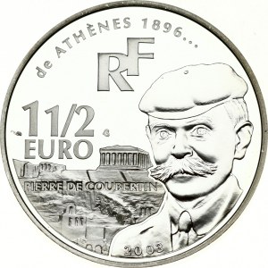 France 1½ Euro 2003 Pierre de Coubertin