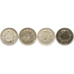 India British 1/2 Rupee (1942-1945) Lot of 4 Coins