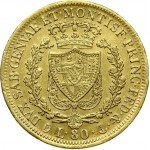 Italy Sardinia 80 Lire 1828 P