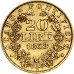 Italy Vatican 20 Lire 1868 R -XXIII