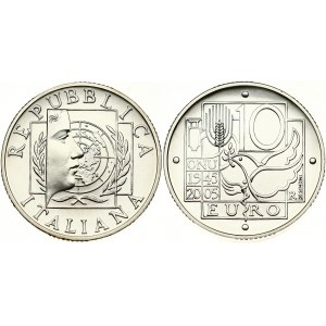 Italy 10 Euro 2005R 60th Anniversary of United Nations