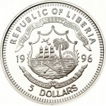 Liberia 5 Dollars 1996 Marine Life Protection