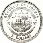 Liberia 5 Dollars 1997 Marine - Life Protection