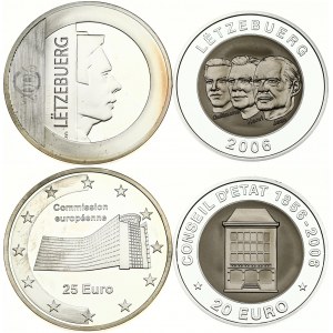 Luxembourg 20 & 25 Euro 2006 Commemorative issue Lot of 2 Coins