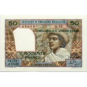 Madagascar 50 Francs / 10 Ariary ND (1969) Banknote