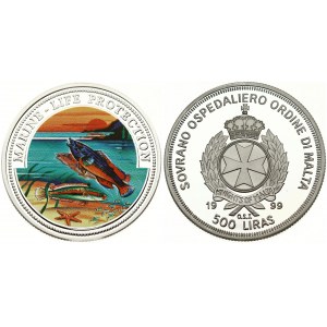 Malta 500 Liras 1999 Marine - Life Protection