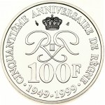 Monaco 100 Francs 1999 50th Anniversary of Reign - Prince Ranier III