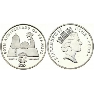 Niue 10 Dollars 2000 Snoopy & Woodstock