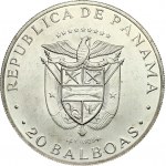 Panama 20 Balboas 1974 FM Simon Bolivar