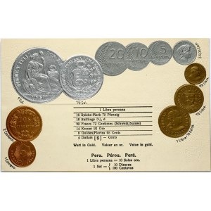 Peru Post Card ND (20th Century) Examples of Coins