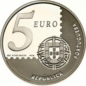 Portugal 5 Euro 2003 150th Anniversary of the First Portuguese Postage Stamp