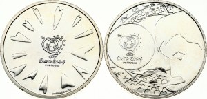 Portugal 8 Euro 2004 Commemorative issue Lot of 2 Coins