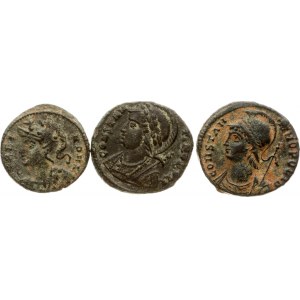 Roman Empire Nummus (307-337) Lot of 3 Coins