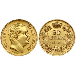 Serbia 20 Dinara 1882 V