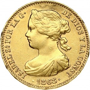 Spain 10 Escudos 1868