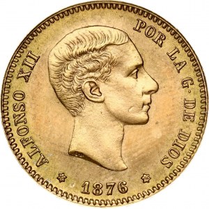 Spain 25 Pesetas 1876 DEM