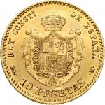 Spain 10 Pesetas 1878 EM M