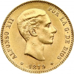 Spain 25 Pesetas 1879 EM-M