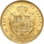 Spain 25 Pesetas 1879 EM-M