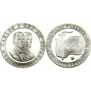 Spain 2000 Pesetas 1991 Olympic symbols