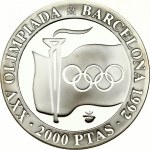 Spain 2000 Pesetas 1991 Olympic symbols