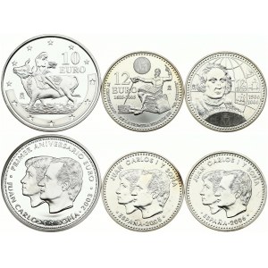 Spain 10 - 12 Euro (2003-2006) Commemorative issue Lot of 3 Coins