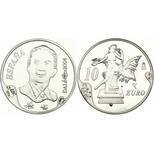 Spain 10 Euro 2004 100th Anniversary of the Birth of Salvador Dali Leda Atomica