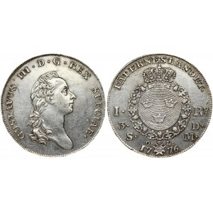 Sweden 1 Riksdaler 1776 OL