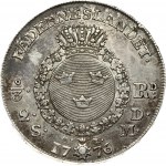 Sweden 2/3 Riksdaler 1776 OL