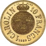 Sweden 1 Carolin / 10 Francs 1869