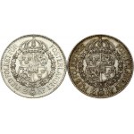 Sweden 2 Kronor 1914 & 1928 Lot of 2 Coins