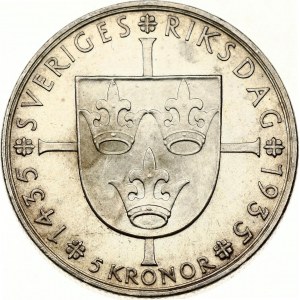 Sweden 5 Kronor 1935 Riksdag